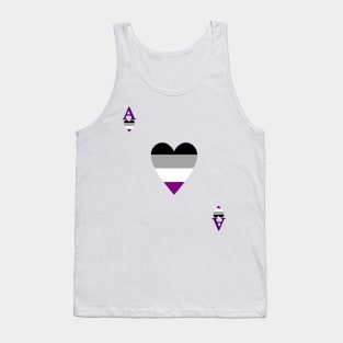 Aromantic/Asexual {Ace} of Hearts Tank Top